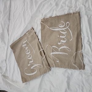 Bride and Groom chair banners